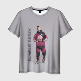 Мужская футболка 3D с принтом Bumble Beezy , 100% полиэфир | прямой крой, круглый вырез горловины, длина до линии бедер | bamble | beezey | beezy | bumbl | bumble | бамбал | бамбл | бамблбизи | бизи | бумбл