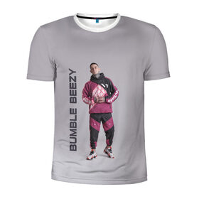 Мужская футболка 3D спортивная с принтом Bumble Beezy , 100% полиэстер с улучшенными характеристиками | приталенный силуэт, круглая горловина, широкие плечи, сужается к линии бедра | bamble | beezey | beezy | bumbl | bumble | бамбал | бамбл | бамблбизи | бизи | бумбл