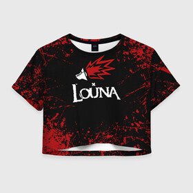 Женская футболка Crop-top 3D с принтом Louna , 100% полиэстер | круглая горловина, длина футболки до линии талии, рукава с отворотами | louna | music | rock | геворкян | лу | луна | лусине | лусинэ | лусинэ геворкян | музыка | панк рок | рок | хард рок