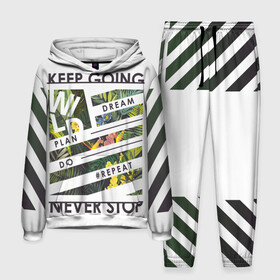 Мужской костюм 3D (с толстовкой) с принтом keep going dream ,  |  | fashion | hypebeast | off | off white | streetwear | virgil abloh | white | вайт | итальянский | мода | офф | офф вайт | стаил | стритвир | уличный | урбан