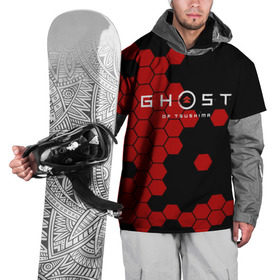 Накидка на куртку 3D с принтом Ghost , 100% полиэстер |  | ghost of tsushima | playstation 4 | бесшумный | дзин | красный листок | монгол | монголы | монгольская империя | призрак | самураи | самурай | хан | цусима | япония