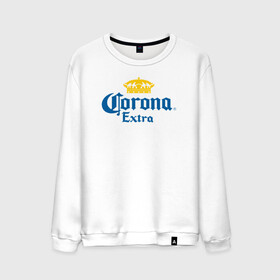 Мужской свитшот хлопок с принтом Corona Extra Коронавирус , 100% хлопок |  | beer | corona | corona virus | coronavirus | virus | вирус | корона | коронавирус