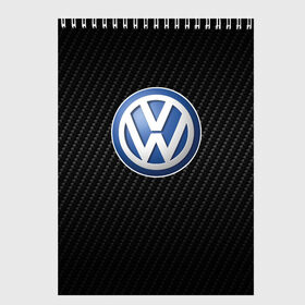 Скетчбук с принтом Volkswagen Logo , 100% бумага
 | 48 листов, плотность листов — 100 г/м2, плотность картонной обложки — 250 г/м2. Листы скреплены сверху удобной пружинной спиралью | Тематика изображения на принте: amarok | arteon | caravelle | golf | polo | scirocco | teramont | tiguan | to | touareg | transporter | volkswagen | vw | авто | автомобиль | ам | бренд | карбон | машина | машины | народный автомобиль | фольксваген