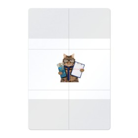 Магнитный плакат 2Х3 с принтом Кот в очках , Полимерный материал с магнитным слоем | 6 деталей размером 9*9 см | cat | график | деньги | калькулятор | кот | кот в очках