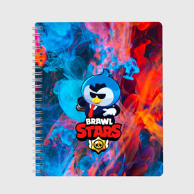 Тетрадь с принтом Brawl Stars AGENT P , 100% бумага | 48 листов, плотность листов — 60 г/м2, плотность картонной обложки — 250 г/м2. Листы скреплены сбоку удобной пружинной спиралью. Уголки страниц и обложки скругленные. Цвет линий — светло-серый
 | brawl stars скин mr p | крутой агент п | персонаж бравл старс | пингвин в очках