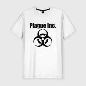 Мужская футболка хлопок Slim с принтом PLAGUE INC - (КОРОНАВИРУС). , 92% хлопок, 8% лайкра | приталенный силуэт, круглый вырез ворота, длина до линии бедра, короткий рукав | coronavirus | plague inc | plague inc: evolved | вирус в китае | кнр | коронавирус | плагуе инк | плагуе инк: эволвед | эпидемия