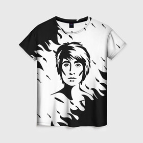 Женская футболка 3D с принтом Zемфира (+спина) , 100% полиэфир ( синтетическое хлопкоподобное полотно) | прямой крой, круглый вырез горловины, длина до линии бедер | music | rock | zемфира | земфира | инди рок | музыка | панк | поп рок | рок | русский рок