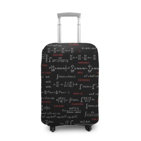 Чехол для чемодана 3D с принтом Математические формулы , 86% полиэфир, 14% спандекс | двустороннее нанесение принта, прорези для ручек и колес | алгебра | вычисления | геометрия | дроби | интегралы | матан | математика | формулы | школа | шпаргалка
