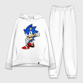 Женский костюм хлопок Oversize с принтом SONIC ,  |  | hedgehog | metal sonic | silver | silver the hedgehog | sonic | sonic boom | sonic the hedgehog | еж | ёж сонник | ежик | игры | кино | соник | соник в кино | сонник | фильм