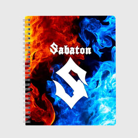 Тетрадь с принтом SABATON , 100% бумага | 48 листов, плотность листов — 60 г/м2, плотность картонной обложки — 250 г/м2. Листы скреплены сбоку удобной пружинной спиралью. Уголки страниц и обложки скругленные. Цвет линий — светло-серый
 | sabaton | skull | даниель муллбак | йоаким броден | крис рёланд | оскар монтелиус | пэр сундстрём | рикард сунден | сабатон | скелет | тоббе энглунд | томми юханссон | ханнес ван дал | черепа