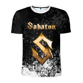 Мужская футболка 3D спортивная с принтом SABATON , 100% полиэстер с улучшенными характеристиками | приталенный силуэт, круглая горловина, широкие плечи, сужается к линии бедра | sabaton | skull | даниель муллбак | йоаким броден | крис рёланд | оскар монтелиус | пэр сундстрём | рикард сунден | сабатон | скелет | тоббе энглунд | томми юханссон | ханнес ван дал | черепа