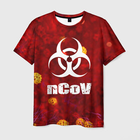 Мужская футболка 3D с принтом nCoV. , 100% полиэфир | прямой крой, круглый вырез горловины, длина до линии бедер | coronavirus | plague inc | plague inc: evolved | вирус в китае | кнр | коронавирус | плагуе инк | плагуе инк: эволвед | эпидемия