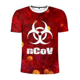 Мужская футболка 3D спортивная с принтом nCoV. , 100% полиэстер с улучшенными характеристиками | приталенный силуэт, круглая горловина, широкие плечи, сужается к линии бедра | Тематика изображения на принте: coronavirus | plague inc | plague inc: evolved | вирус в китае | кнр | коронавирус | плагуе инк | плагуе инк: эволвед | эпидемия