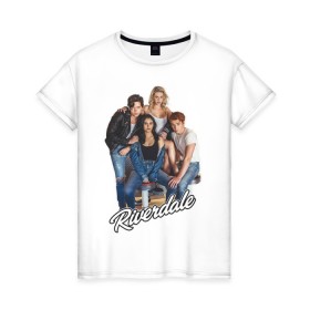 Женская футболка хлопок с принтом Riverdale heroes , 100% хлопок | прямой крой, круглый вырез горловины, длина до линии бедер, слегка спущенное плечо | Тематика изображения на принте: go bulldogs | jughead | pop s | riverdale | vdgerir