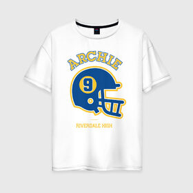 Женская футболка хлопок Oversize с принтом ARCHIE , 100% хлопок | свободный крой, круглый ворот, спущенный рукав, длина до линии бедер
 | archie | cw | go bulldogs | jughead | pop s | riverdale | vdgerir | ривердейл | сидаб