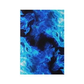 Обложка для паспорта матовая кожа с принтом СИНИЙ ОГОНЬ , натуральная матовая кожа | размер 19,3 х 13,7 см; прозрачные пластиковые крепления | bright | fire | flame | heat | light | texture | wildfire | искры | огненный | огонь | пламя | пожар | синий огонь | текстуры