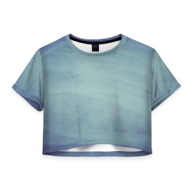 Женская футболка Crop-top 3D с принтом Re:Zero лёд , 100% полиэстер | круглая горловина, длина футболки до линии талии, рукава с отворотами | 