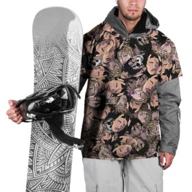 Накидка на куртку 3D с принтом Juice WRLD , 100% полиэстер |  | Тематика изображения на принте: juice wrld | rap | raper | блевота | голова | лицо | паттерн | репер | рэп
