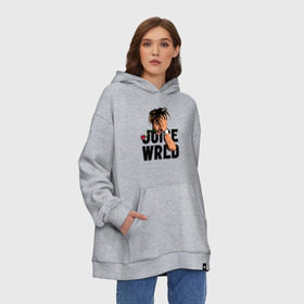 Худи SuperOversize хлопок с принтом Juice WRLD. , 70% хлопок, 30% полиэстер, мягкий начес внутри | карман-кенгуру, эластичная резинка на манжетах и по нижней кромке, двухслойный капюшон
 | eminem | godzilla | juice wrld | rap | американский рэпер | годзила | зарубежный реп | маршалл брюс мэтерс | музыка | реп | рэпер | эминем