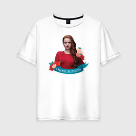 Женская футболка хлопок Oversize с принтом CHERYL BLOSSOM , 100% хлопок | свободный крой, круглый ворот, спущенный рукав, длина до линии бедер
 | archie | betty cooper | cw | go bulldogs | jughead | pop s | riverdale | vdgerir | ривердейл | сидаб