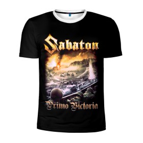 Мужская футболка 3D спортивная с принтом SABATON. , 100% полиэстер с улучшенными характеристиками | приталенный силуэт, круглая горловина, широкие плечи, сужается к линии бедра | sabaton | даниель муллбак | йоаким броден | крис рёланд | оскар монтелиус | пэр сундстрём | рикард сунден | сабатон | тоббе энглунд | томми юханссон | ханнес ван дал