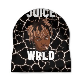 Шапка 3D с принтом Juice WRLD. , 100% полиэстер | универсальный размер, печать по всей поверхности изделия | eminem | godzilla | juice wrld | rap | американский рэпер | годзила | зарубежный реп | маршалл брюс мэтерс | музыка | реп | рэпер | эминем