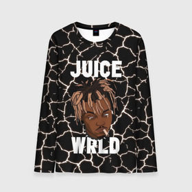 Мужской лонгслив 3D с принтом Juice WRLD. , 100% полиэстер | длинные рукава, круглый вырез горловины, полуприлегающий силуэт | eminem | godzilla | juice wrld | rap | американский рэпер | годзила | зарубежный реп | маршалл брюс мэтерс | музыка | реп | рэпер | эминем