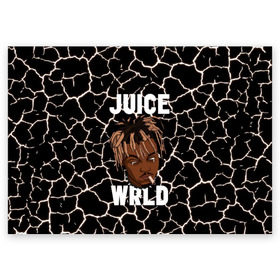 Поздравительная открытка с принтом Juice WRLD. , 100% бумага | плотность бумаги 280 г/м2, матовая, на обратной стороне линовка и место для марки
 | Тематика изображения на принте: eminem | godzilla | juice wrld | rap | американский рэпер | годзила | зарубежный реп | маршалл брюс мэтерс | музыка | реп | рэпер | эминем