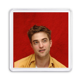 Магнит 55*55 с принтом ROBERT PATTINSON , Пластик | Размер: 65*65 мм; Размер печати: 55*55 мм | batman | robert pattinson | the batman | twilight | бэтмен | роберт паттинсон | сумерки