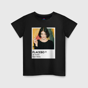 Детская футболка хлопок с принтом PLACEBO Brain Molko , 100% хлопок | круглый вырез горловины, полуприлегающий силуэт, длина до линии бедер | placebo | wyin20 | альтернативный рок | рок | рок группа