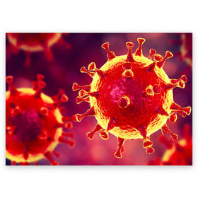 Поздравительная открытка с принтом Коронавирус , 100% бумага | плотность бумаги 280 г/м2, матовая, на обратной стороне линовка и место для марки
 | 2019   ncov | coronaviridae | coronavirus | covid | covid 19 | ncov | sars | virus | арт | биологическая опасность | болезнь | вирус | знак | карантин | корона | коронавирус | короновирус | мем | нков | нсов | пандемия | прикол | символ