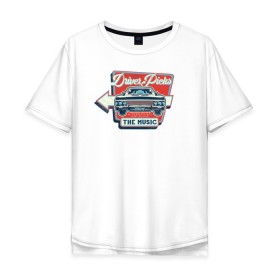 Мужская футболка хлопок Oversize с принтом Driver Picks The Music , 100% хлопок | свободный крой, круглый ворот, “спинка” длиннее передней части | impala | supernatural | vdzabma | импала | сверхъестественное