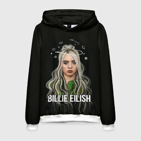 Мужская толстовка 3D с принтом BILLIE EILISH , 100% полиэстер | двухслойный капюшон со шнурком для регулировки, мягкие манжеты на рукавах и по низу толстовки, спереди карман-кенгуру с мягким внутренним слоем. | ayelish | bad guy | bellyache | bilie eilish | bilie elish | billie | billie eilish | eilish | electronic | elish | music | били айлиш | билли айлиш | эйлиш | элиш