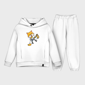 Детский костюм хлопок Oversize с принтом Каратэ Лис ,  |  | fox | foxy | боевые искусства | карате | каратэ | кимоно | лис | лиса | лисичка | рисунок