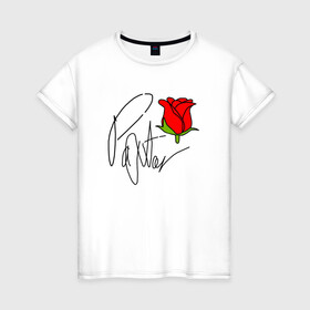 Женская футболка хлопок с принтом PAYTON MOORMEIER (НА СПИНЕ) , 100% хлопок | прямой крой, круглый вырез горловины, длина до линии бедер, слегка спущенное плечо | flower | payton moormeier | roses | tiktok | блогер | пейтон | пейтон моормиер | розы | тикток | тиктокер | цветы | ютубер
