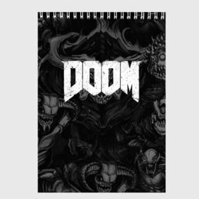 Скетчбук с принтом DOOM ETERNAL , 100% бумага
 | 48 листов, плотность листов — 100 г/м2, плотность картонной обложки — 250 г/м2. Листы скреплены сверху удобной пружинной спиралью | demons | devil | doom | doom eternal | doom slayer | hell | slayer | ад | демоны | дум