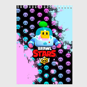 Скетчбук с принтом BRAWL STARS (SPROUT) [11] , 100% бумага
 | 48 листов, плотность листов — 100 г/м2, плотность картонной обложки — 250 г/м2. Листы скреплены сверху удобной пружинной спиралью | 8 bit | android | brawl | brawl stars | clash | clash royale | game | leon | royale | sprout | stars | андроид | игра | кольт | леон | мобильные игры | спраут