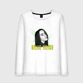 Женский лонгслив хлопок с принтом Billie Eilish , 100% хлопок |  | billie | billie eilish | eilish | айлиш | билли | билли айлиш | билли ейлиш | билли эйлиш | ейлиш | эйлиш