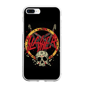 Чехол для iPhone 7Plus/8 Plus матовый с принтом SLAYER , Силикон | Область печати: задняя сторона чехла, без боковых панелей | blood | rock | slayer | группа slayer | кости | музыка | рок | череп