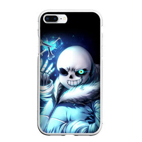 Чехол для iPhone 7Plus/8 Plus матовый с принтом UNDERTALE , Силикон | Область печати: задняя сторона чехла, без боковых панелей | asriel dreemurr | chara | frisk | gaster blaster | sans | undertale | азриэль дримурр | андертейл | гастер | меттатон | санс | фриск | чара