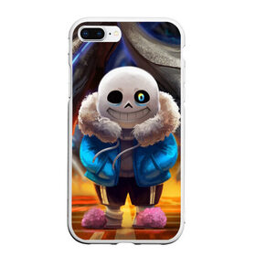 Чехол для iPhone 7Plus/8 Plus матовый с принтом UNDERTALE , Силикон | Область печати: задняя сторона чехла, без боковых панелей | asriel dreemurr | chara | frisk | gaster blaster | sans | undertale | азриэль дримурр | андертале | андертейл | андрайн | гастер | меттатон | подземная история | подземная сказка | санс | ундертале | фриск | чара