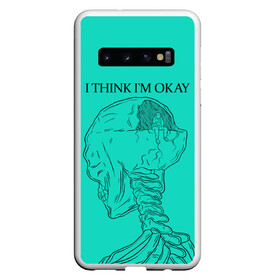 Чехол для Samsung Galaxy S10 с принтом I think I`m okay , Силикон | Область печати: задняя сторона чехла, без боковых панелей | Тематика изображения на принте: colson baker | machine gun kelly | mgk | rap. рэп рок | колсон бэйкер | реп | репер | рэп