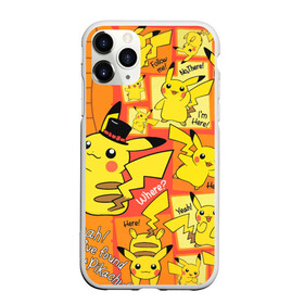 Чехол для iPhone 11 Pro Max матовый с принтом Pikachu , Силикон |  | game | pikachu | аниме | игры | манги | покемон