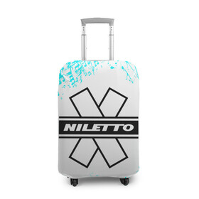 Чехол для чемодана 3D с принтом NILETTO. , 86% полиэфир, 14% спандекс | двустороннее нанесение принта, прорези для ручек и колес | niletto | rap | данила прытков | любимка | музыка | нилетто | певец | реп