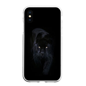 Чехол для iPhone XS Max матовый с принтом Пантера , Силикон | Область печати: задняя сторона чехла, без боковых панелей | Тематика изображения на принте: animal | animals | beast | black | cat | kitten | phanter | животное | животные | зверек | зверь | кот | котики | кошка | кошки | пантера | черная