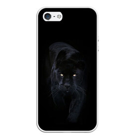 Чехол для iPhone 5/5S матовый с принтом Пантера , Силикон | Область печати: задняя сторона чехла, без боковых панелей | animal | animals | beast | black | cat | kitten | phanter | животное | животные | зверек | зверь | кот | котики | кошка | кошки | пантера | черная