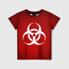 Детская футболка 3D с принтом Plague Inc (Коронавирус) , 100% гипоаллергенный полиэфир | прямой крой, круглый вырез горловины, длина до линии бедер, чуть спущенное плечо, ткань немного тянется | 2019 | biohazard | china | coronavirus | covid 19 | inc | medicine | ncov | ncov19 | ncov2019 | plague | survivor | virus | warning | вирус | китай | коронавирус | медик | медицина
