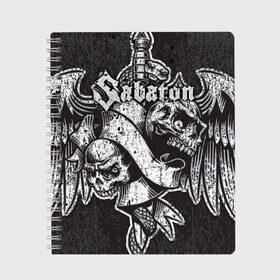 Тетрадь с принтом SABATON , 100% бумага | 48 листов, плотность листов — 60 г/м2, плотность картонной обложки — 250 г/м2. Листы скреплены сбоку удобной пружинной спиралью. Уголки страниц и обложки скругленные. Цвет линий — светло-серый
 | sabaton | даниель муллбак | йоаким броден | крис рёланд | оскар монтелиус | пэр сундстрём | рикард сунден | сабатон | тоббе энглунд | томми юханссон | ханнес ван дал