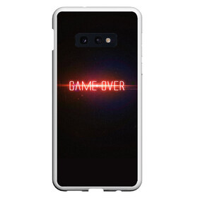 Чехол для Samsung S10E с принтом Маска Game Over , Силикон | Область печати: задняя сторона чехла, без боковых панелей | biohazard | game over | биохазард | болезнь | вирусы | завершение | конец | конец игры | коронавирус | лицо | маска | накидка | распиратор | респиратор | рот | ухань | эпидемия