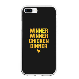 Чехол для iPhone 7Plus/8 Plus матовый с принтом Pubg Top #1 , Силикон | Область печати: задняя сторона чехла, без боковых панелей | Тематика изображения на принте: chicken | dinner | guns | mobile | pubg | top 1 | winner | пабг